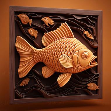 3D model Chocolate oranda fish (STL)